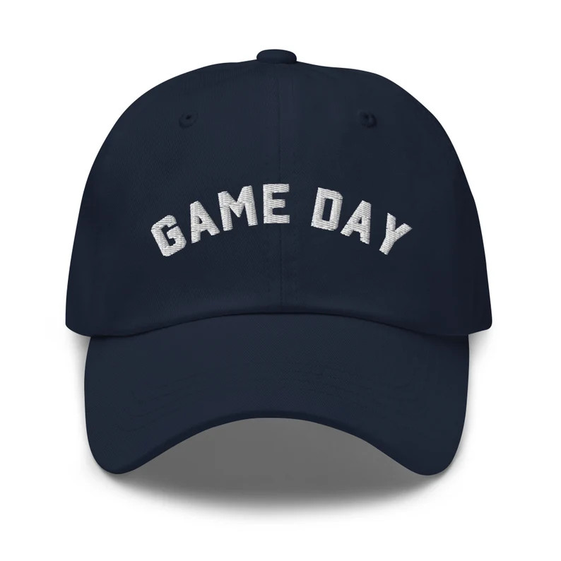 Embroidered Game Day Hat, Football Game Day Baseball Cap, Football Fan 6 Panel Dad Hat, Football ... | Etsy (US)