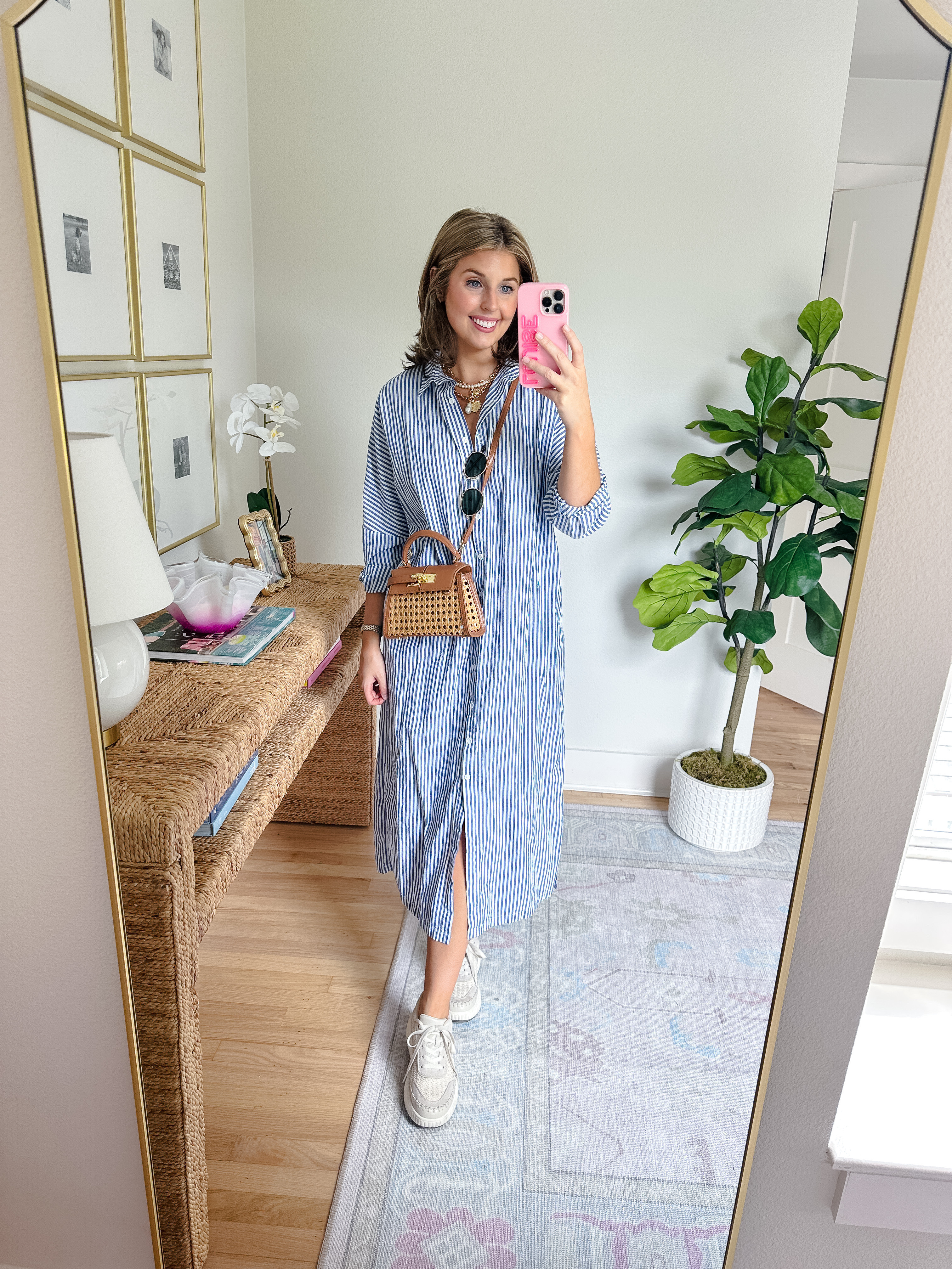 Summer travel outfit idea! Wearing an XS in dress  