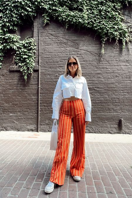 Striped linen pants with cropped white button down 

#LTKStyleTip #LTKOver40 #LTKSeasonal