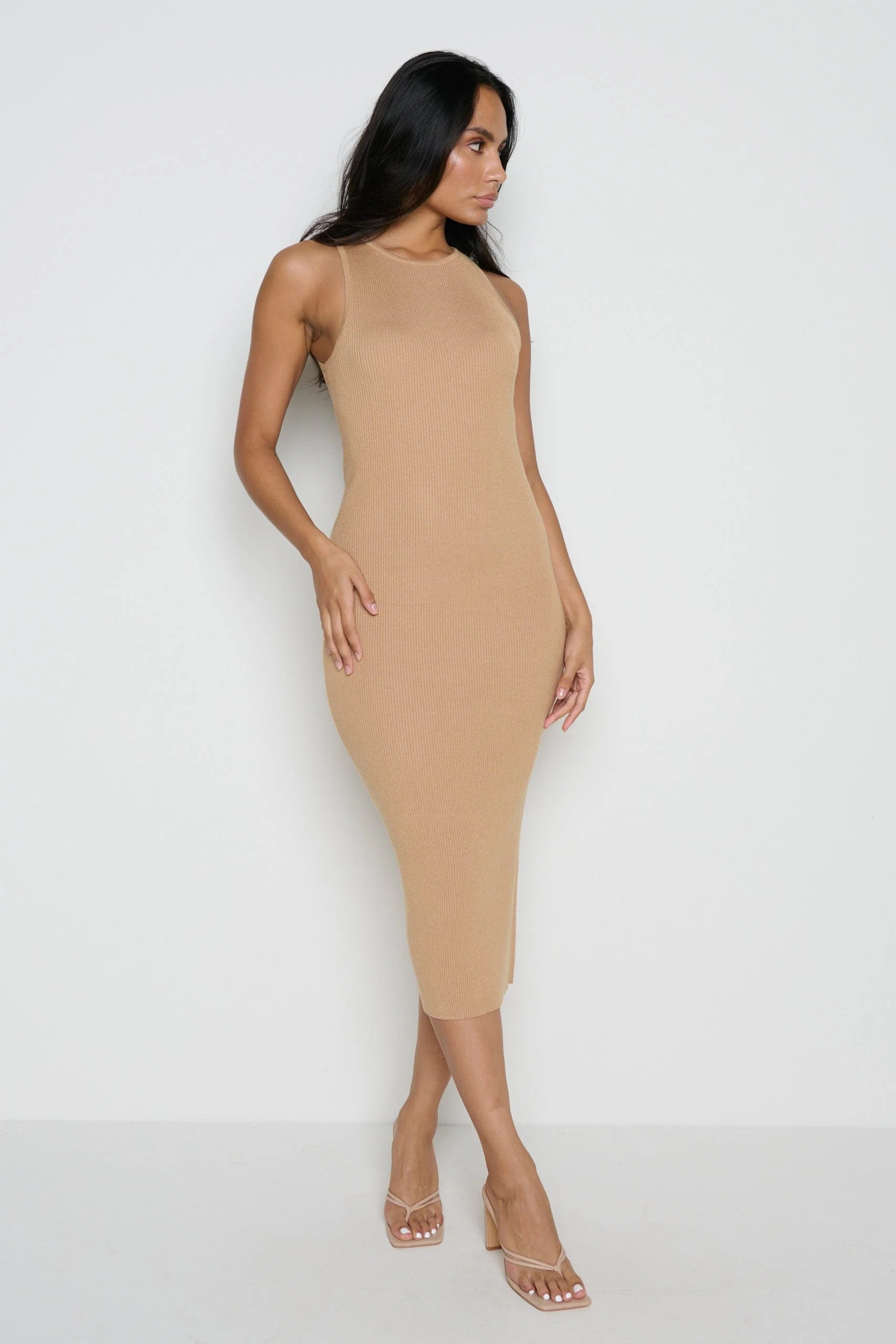Billie Ribbed Racer Dress | Pretty Lavish (UK)