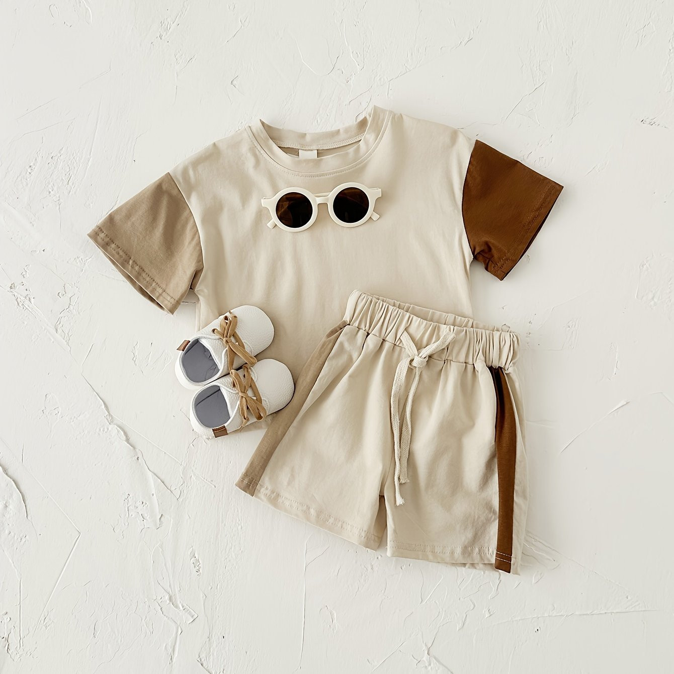 Unisex Baby Pure Outfit Set Casual Simple Solid Color Short - Temu | Temu Affiliate Program