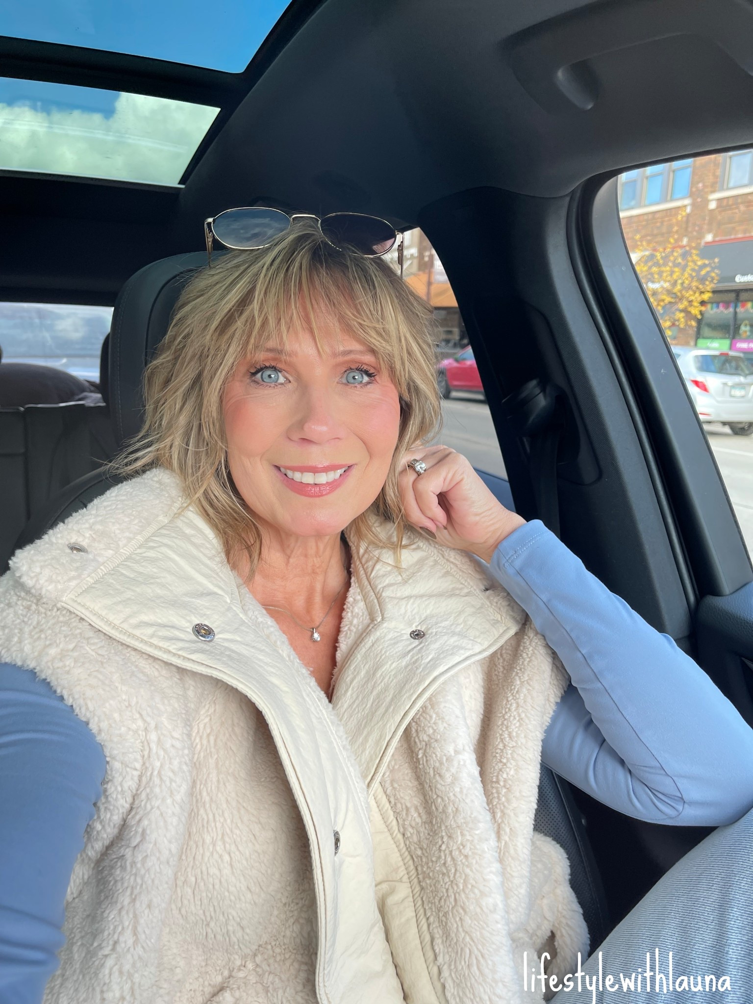 FP fleece vest! It has the cutest side ties! I’m excited to be able to layer with chunky sweaters this winter! Very oversized, I’m in a small. Butter soft square neck tee from Amazon! Washes & dries great. Such a good staple piece.
Mid-rise levi’s🩵 This style is tts 27
Vest - Sm - very oversized 
Tee - Med (snug fit) for layering
Linked some fab FP dupes🤍
Fall outfit 

#LTKOver40 #LTKMidsize #LTKSeasonal