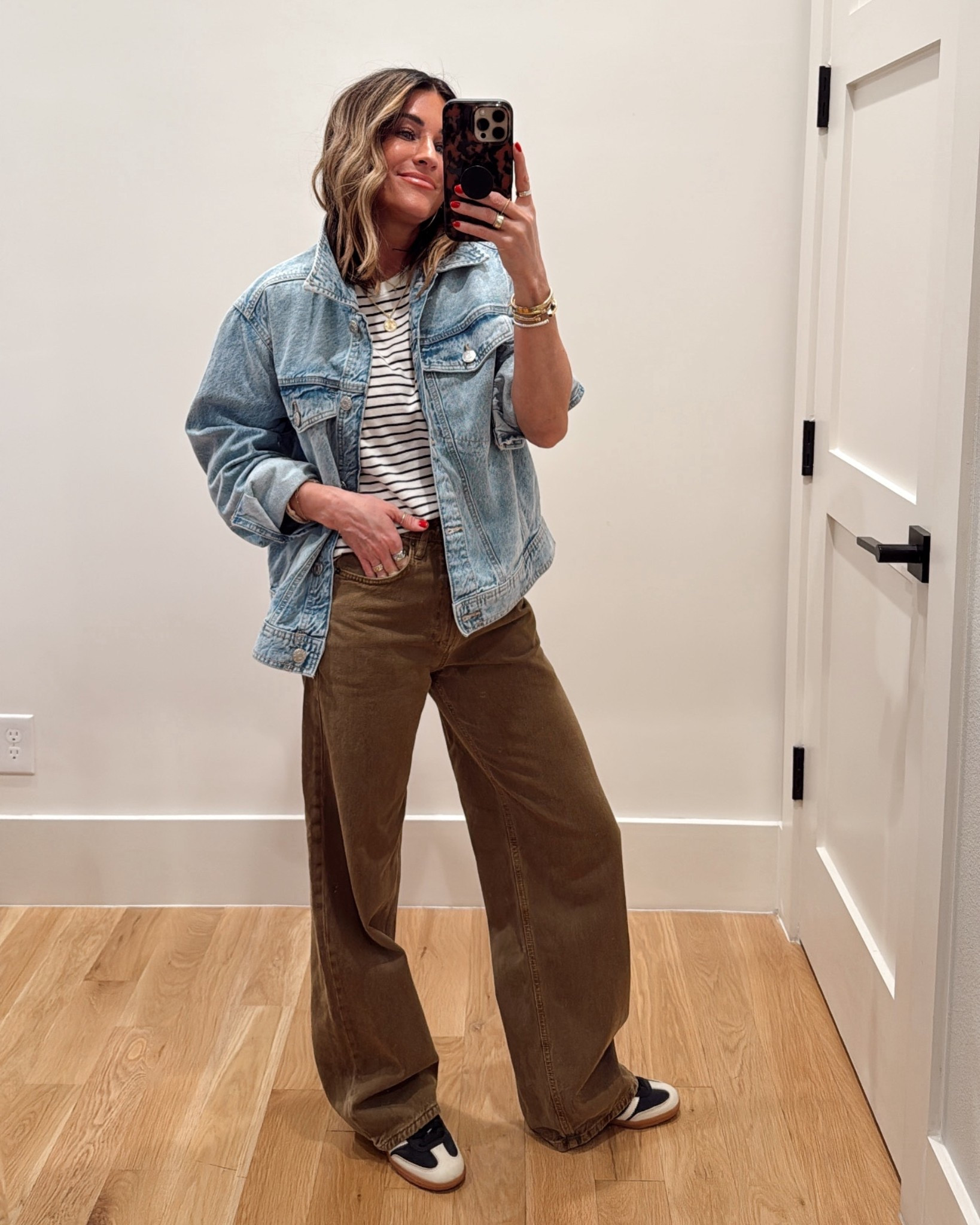 Casual outfit of the day! Wearing a small in the striped tee (and it’s under $7)! 

#LTKgrwm #LTKootd #LTKmomlife