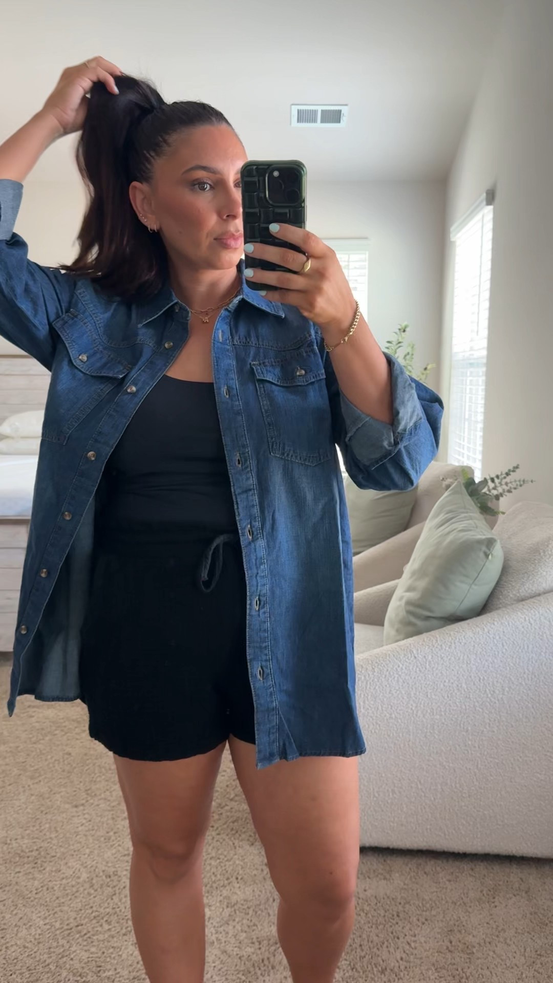 The BEST denim button down I own in 3 washes! 