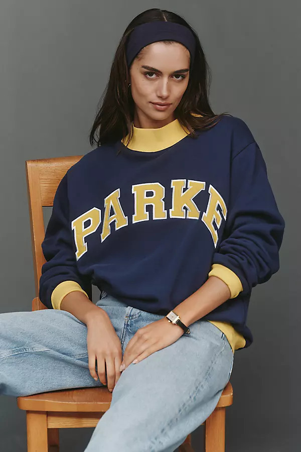 Varsity Mock-Neck Sweatshirt | Anthropologie (US)