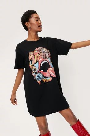 Rolling Stones Graphic T-Shirt Dress | Nasty Gal (US)