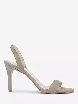 Mint Velvet Amara Stiletto Heel Sandals, Taupe | John Lewis (UK)