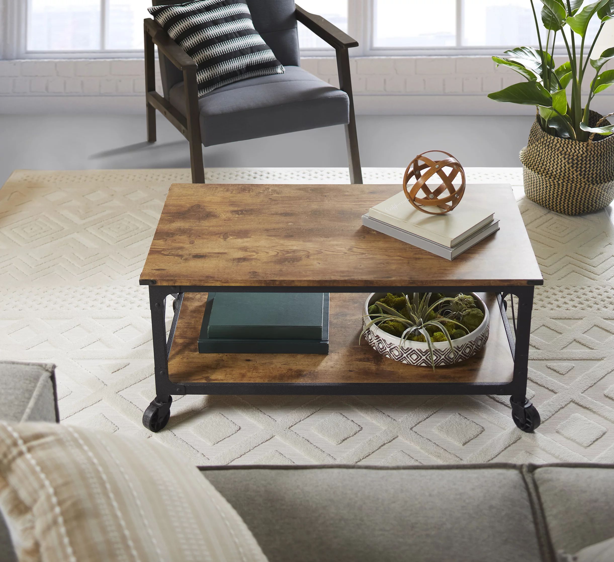 Better Homes & Gardens Rustic Country Coffee Table, Weathered Pine Finish | Walmart (US)