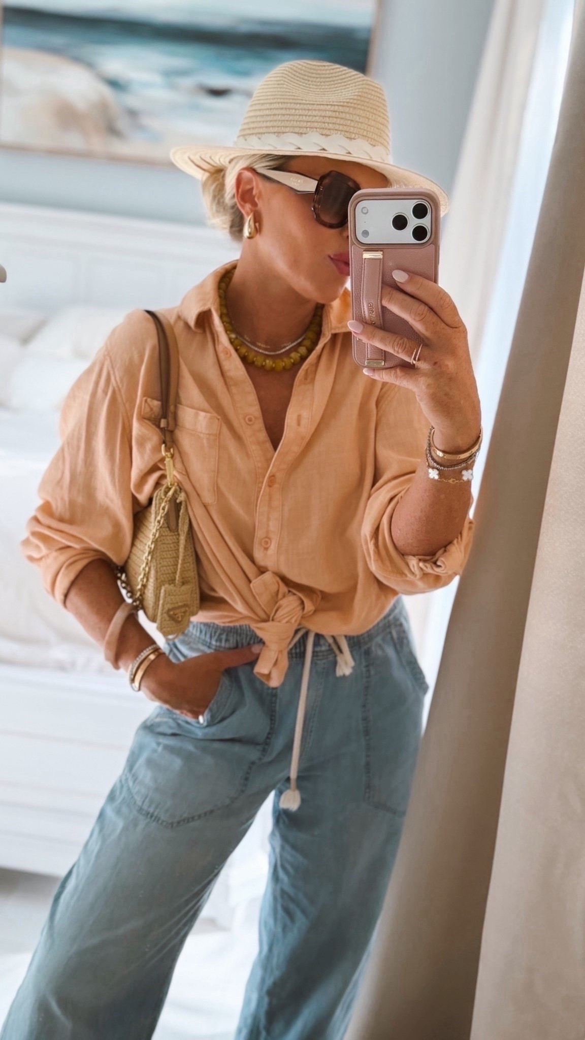 OOTN🧡 
Top: XS
pants: small

Button down. Jeans. Spring outfit. Spring 2026. Vacation outfit. Resort wear. Summer outfit.

#LTKgrwm #LTKootd