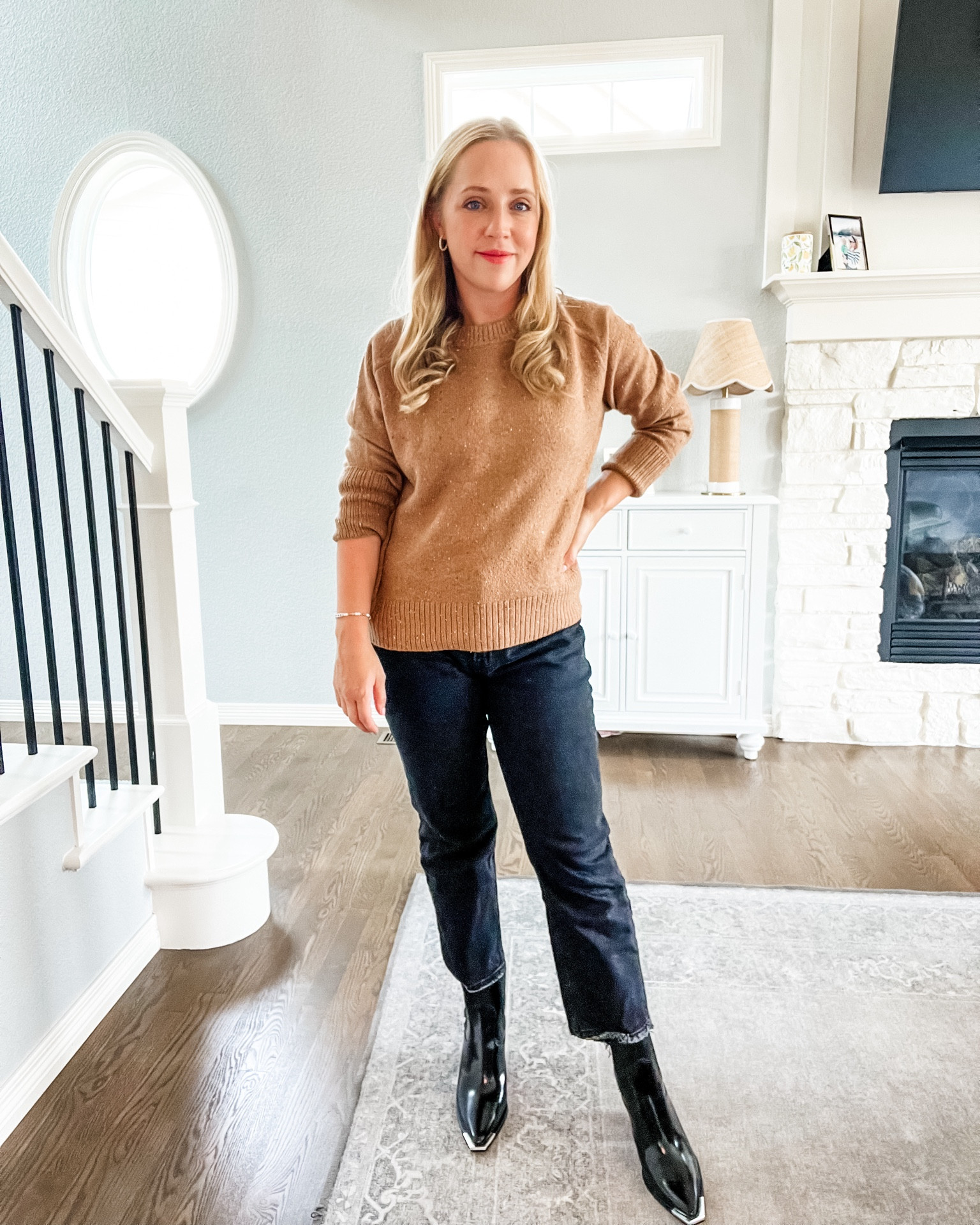 Fall outfit from the Nordstrom sale! Sweater, black boots, and petite jeans all fit tts.

Nordstrom sale. Fall outfits. Fall sweater. Fall boots. Black boots. Pointed toe boots

#LTKxNSale