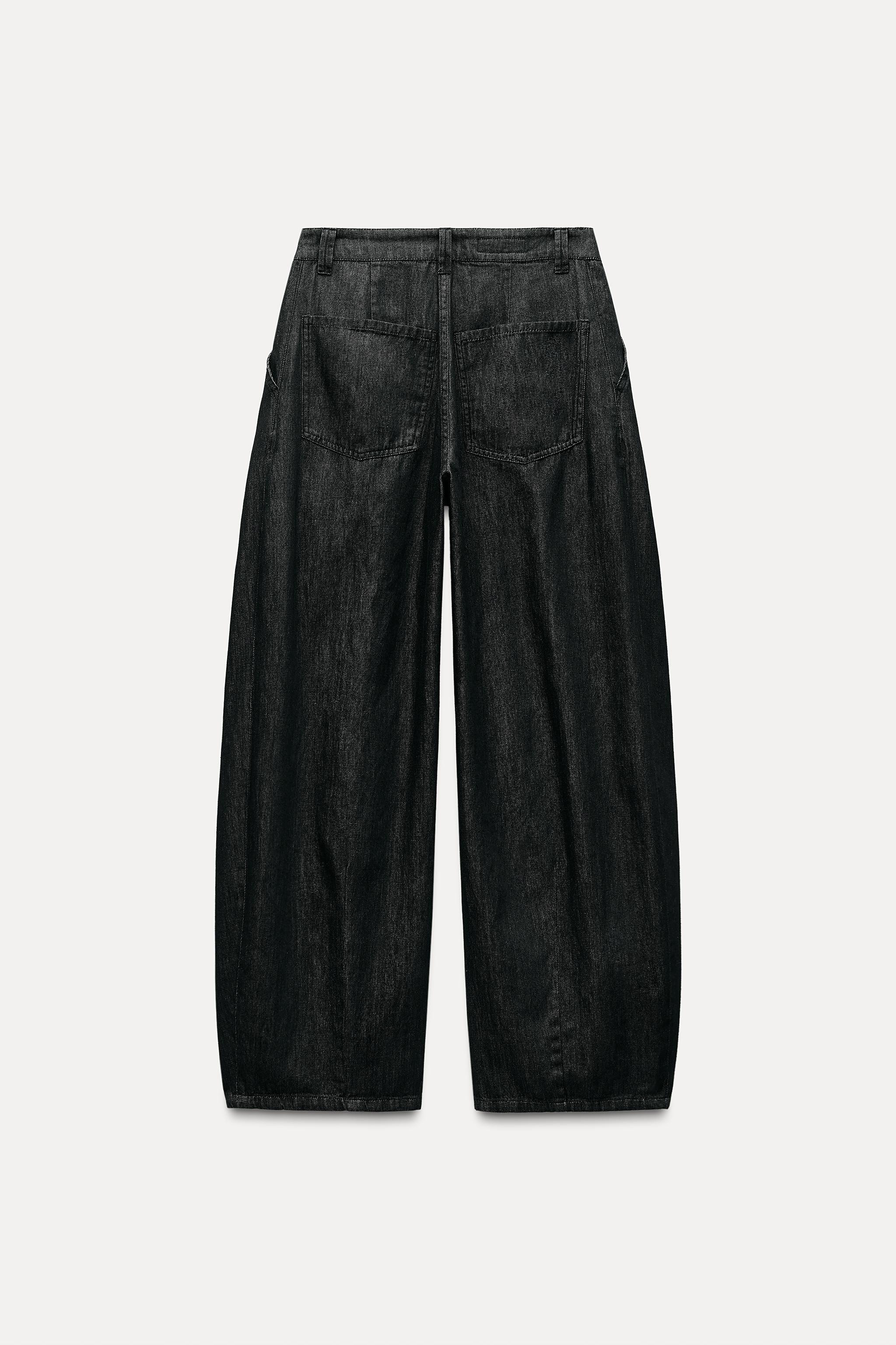 DENIM EFFECT PLEATED PANTS | Zara US
