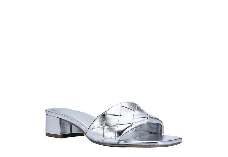 Marc Fisher Womens Casper Slide Sandal - Silver | Rack Room Shoes