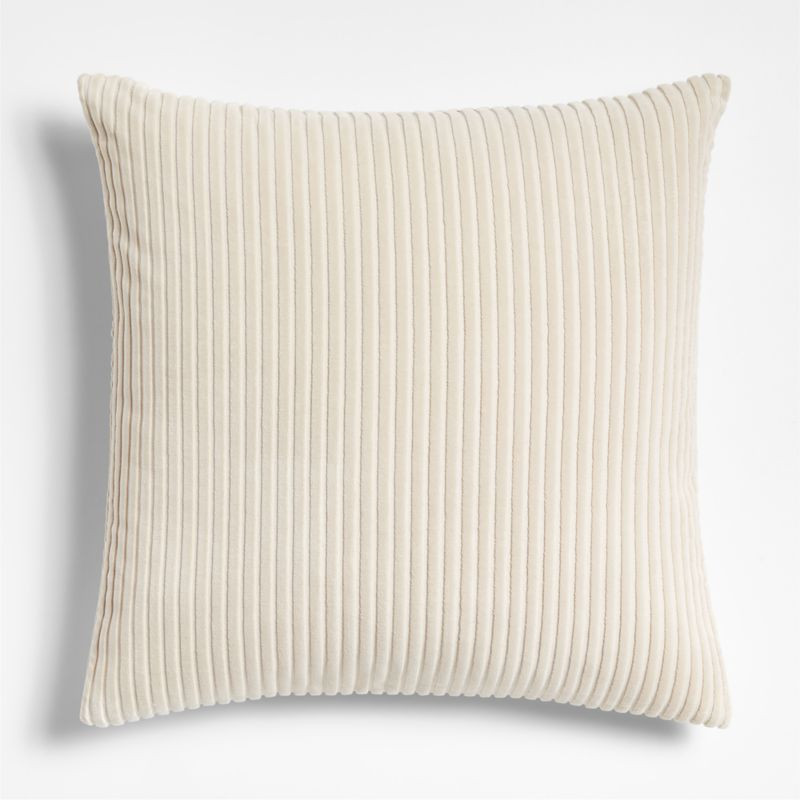 Creste 22"x22" Ivory Throw Pillow Cover by Athena Calderone + Reviews | Crate & Barrel | Crate & Barrel