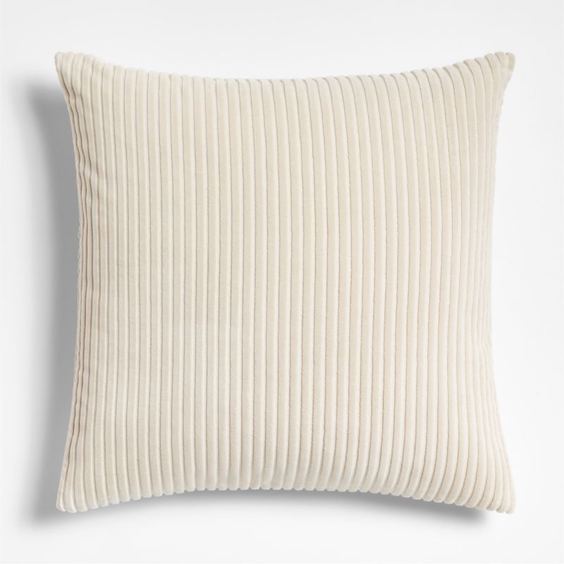 Creste 22"x22" Ivory Throw Pillow Cover by Athena Calderone | Crate & Barrel | Crate & Barrel