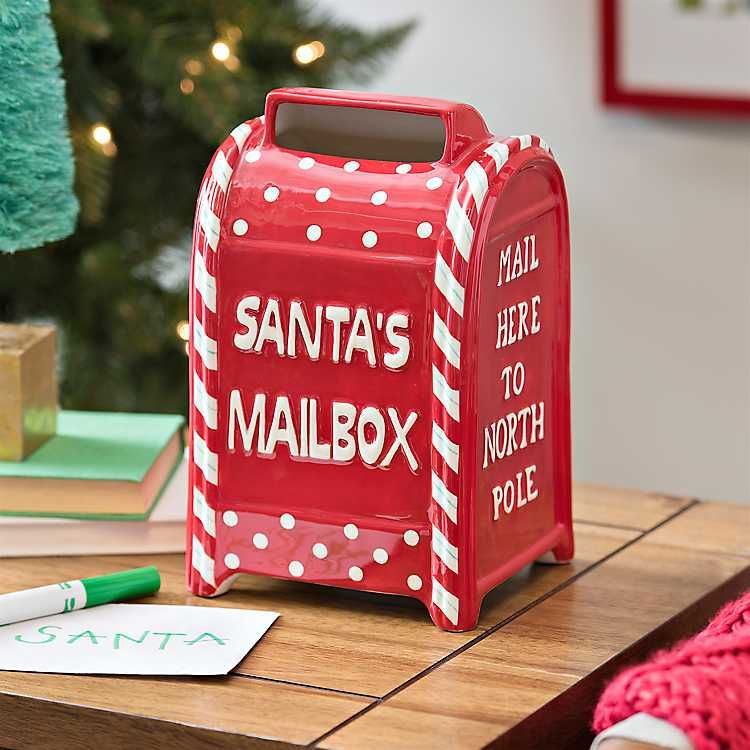 New! Ceramic Santa's Mailbox | Kirkland's Home