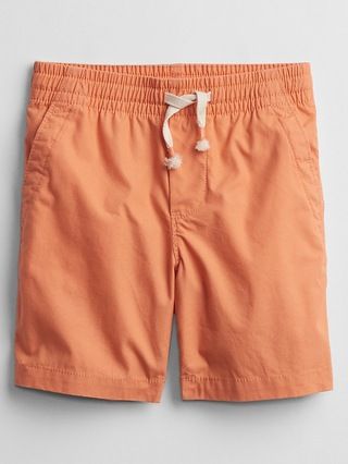 Toddler Poplin Pull-On Shorts with Washwell | Gap Factory