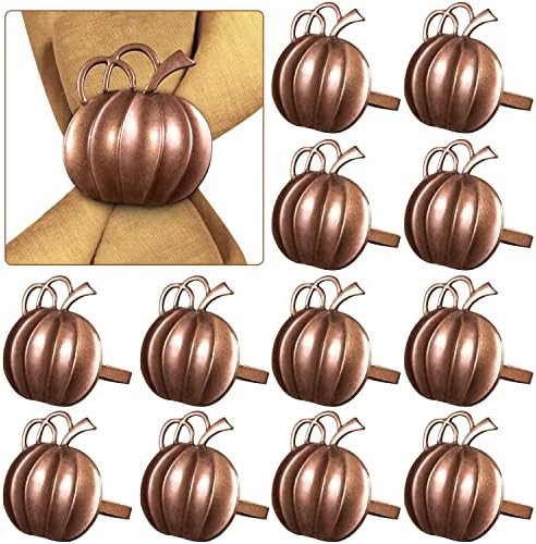 Pumpkin Napkin Rings Set of 12 Creative 3D Thanksgiving Napkin Rings Fall Napkin Rings 12 Pieces ... | Amazon (US)