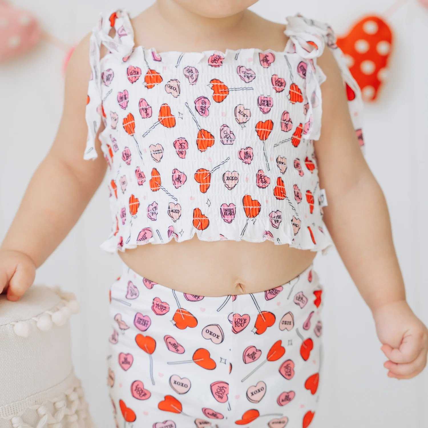 EXCLUSIVE BE MINE DREAM SMOCKED FLARE SET | DREAM BIG LITTLE CO