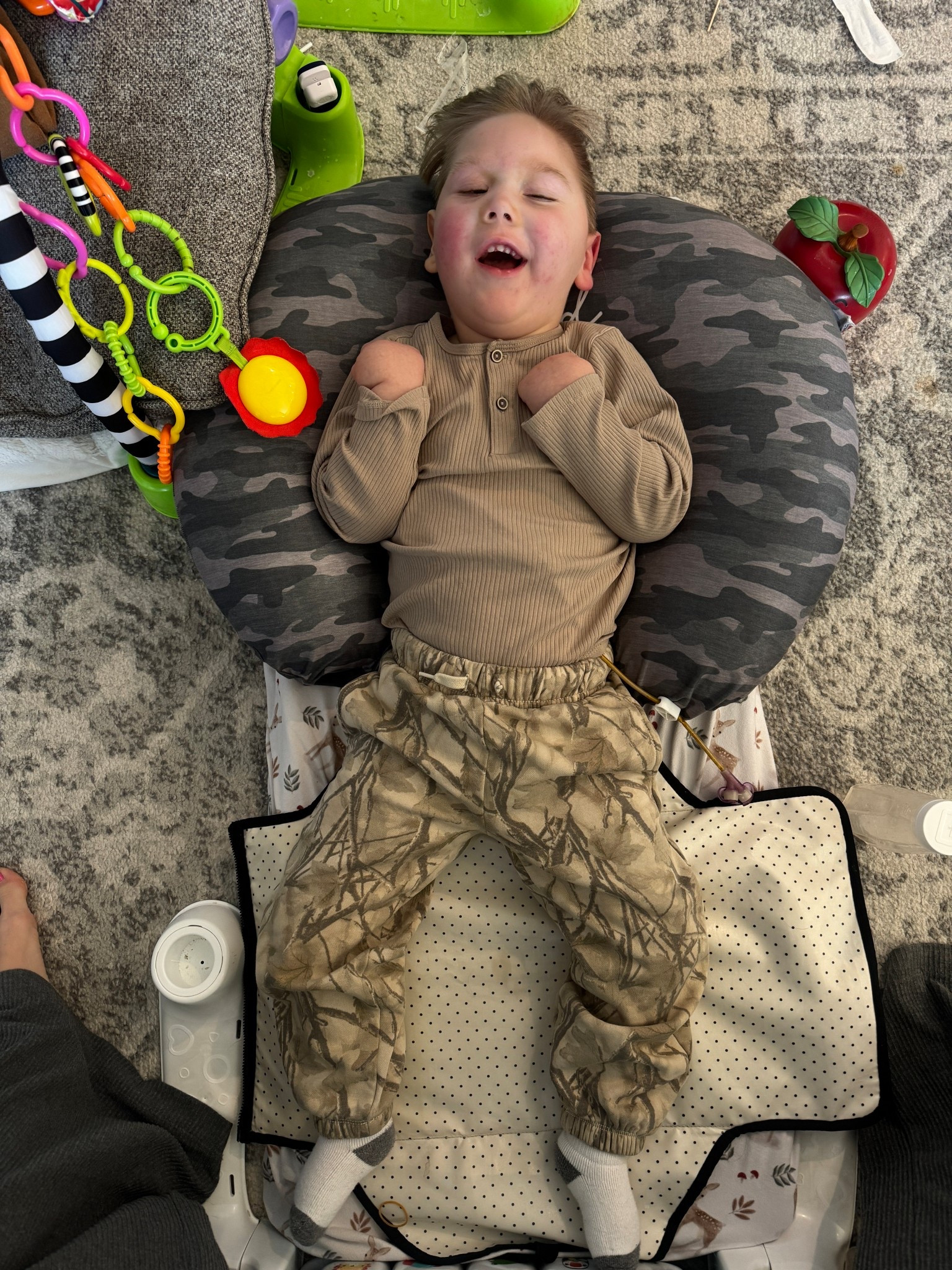 Personalized boppy pillow cover 

Camo sweats 

Other things for Levi linked! 

Special needs toys / disability finds 

#LTKKids #LTKootd #LTKBaby
