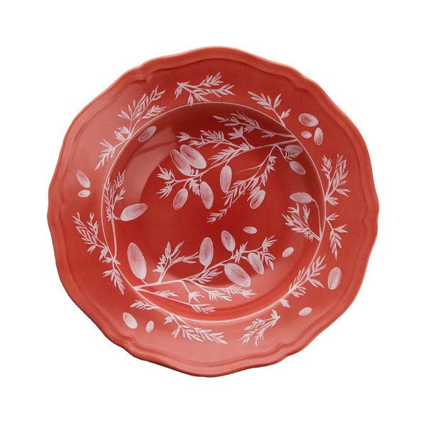 Richard Ginori x Cabana Floral Dessert Plate, Rust Red | The Avenue