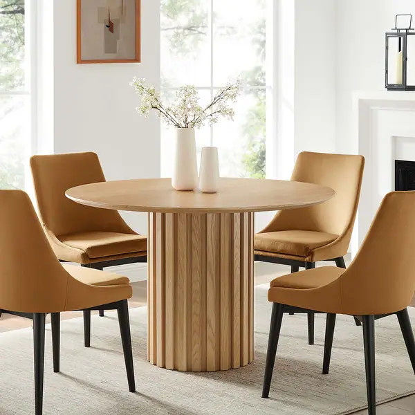 Senja 47" Round Dining Table - Oak | Bed Bath & Beyond