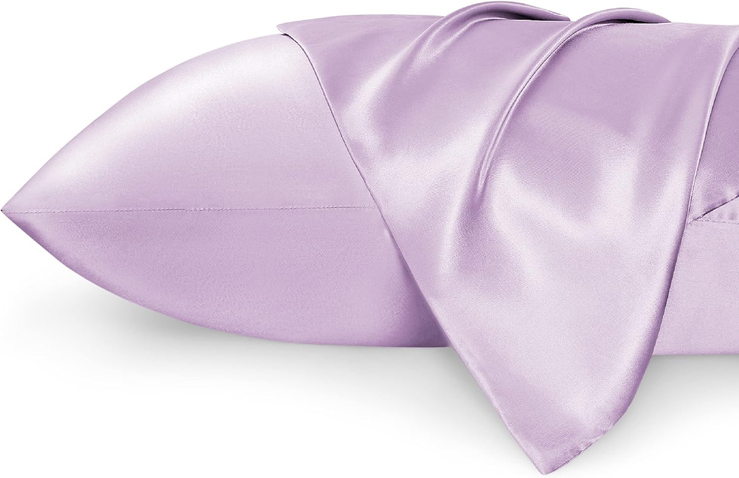 Bedsure King Size Satin Pillowcase Set of 2 - Lavender Silk Pillow Cases for Hair and Skin 20x40 ... | Amazon (US)