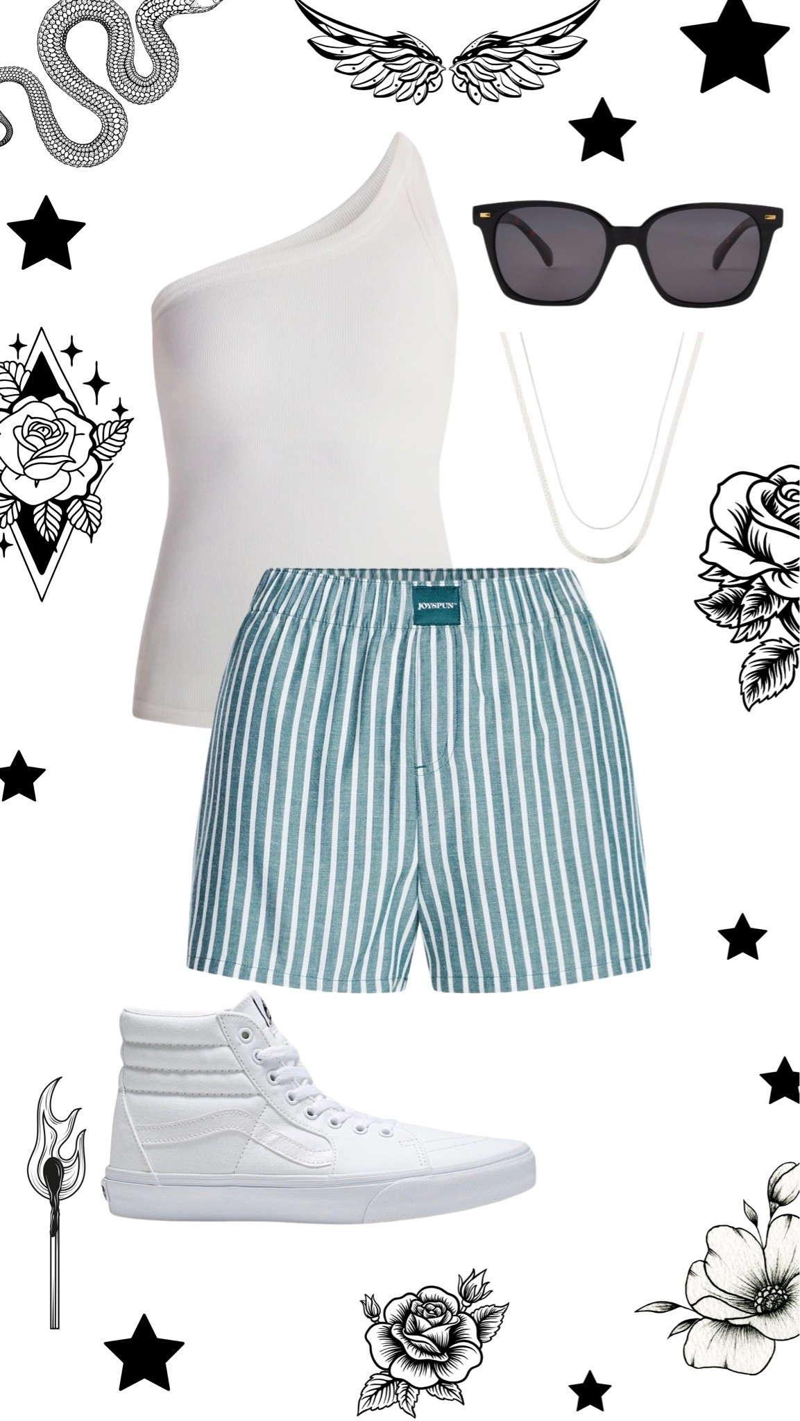 Boxer short outfit for summer from Walmart.

#LTKgrwm #LTKootd