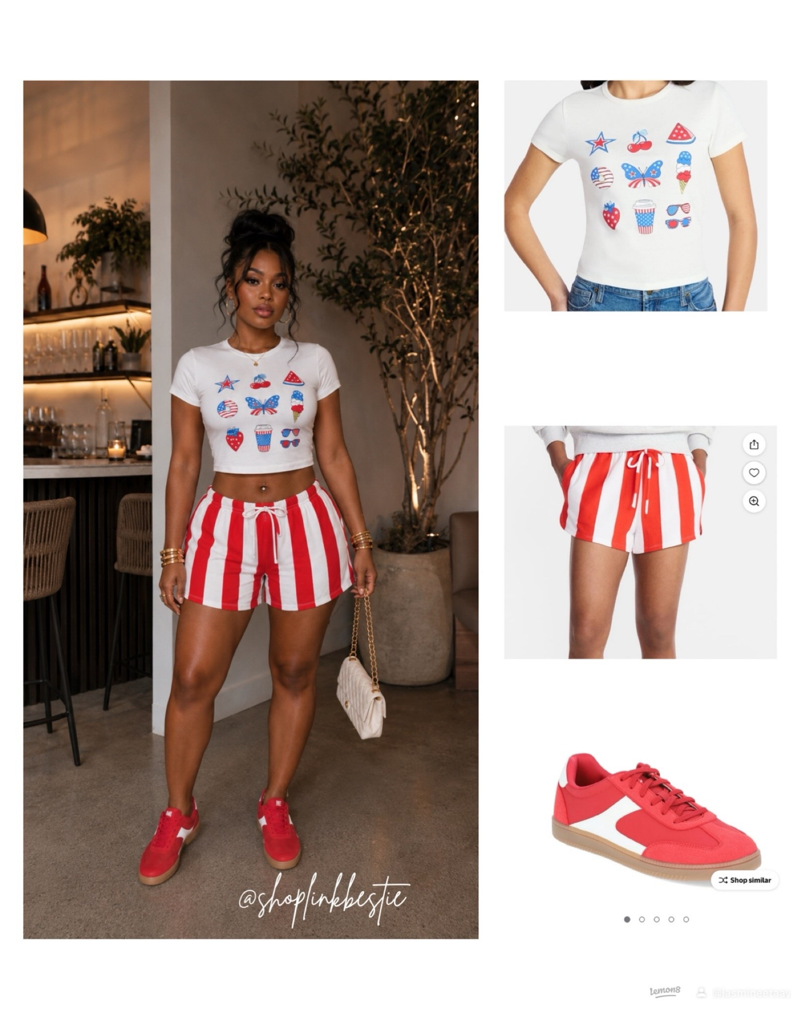 ✨SUMMER WALMART FINDS✨
This whole outfit is from Walmart & it’s too cute not to share 😍❤️ From the graphic tee to the striped shorts and sneakers… this look is giving fun, affordable summer vibes ☀️🍒🍉

#LTKSeasonal