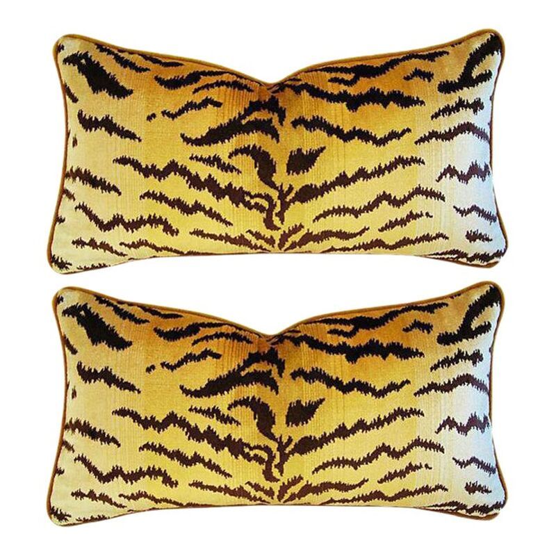 Scalamandre Le Tigre Tiger Pillows, Pr | One Kings Lane