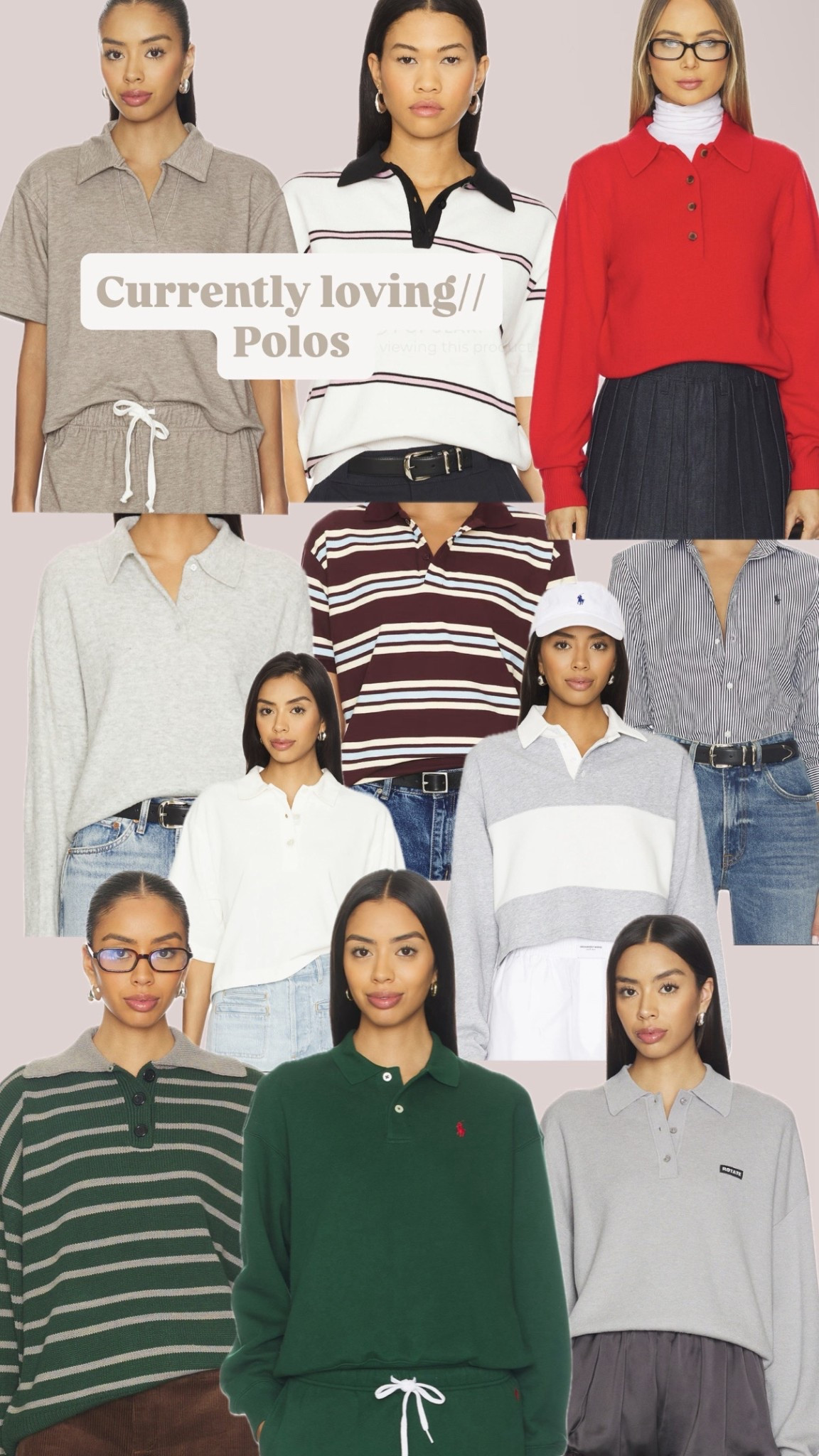 Polo shirts
Sweaters 
Spring style
Ootd
Trending 

#LTKSpringSale #LTKootd #LTKSaleAlert