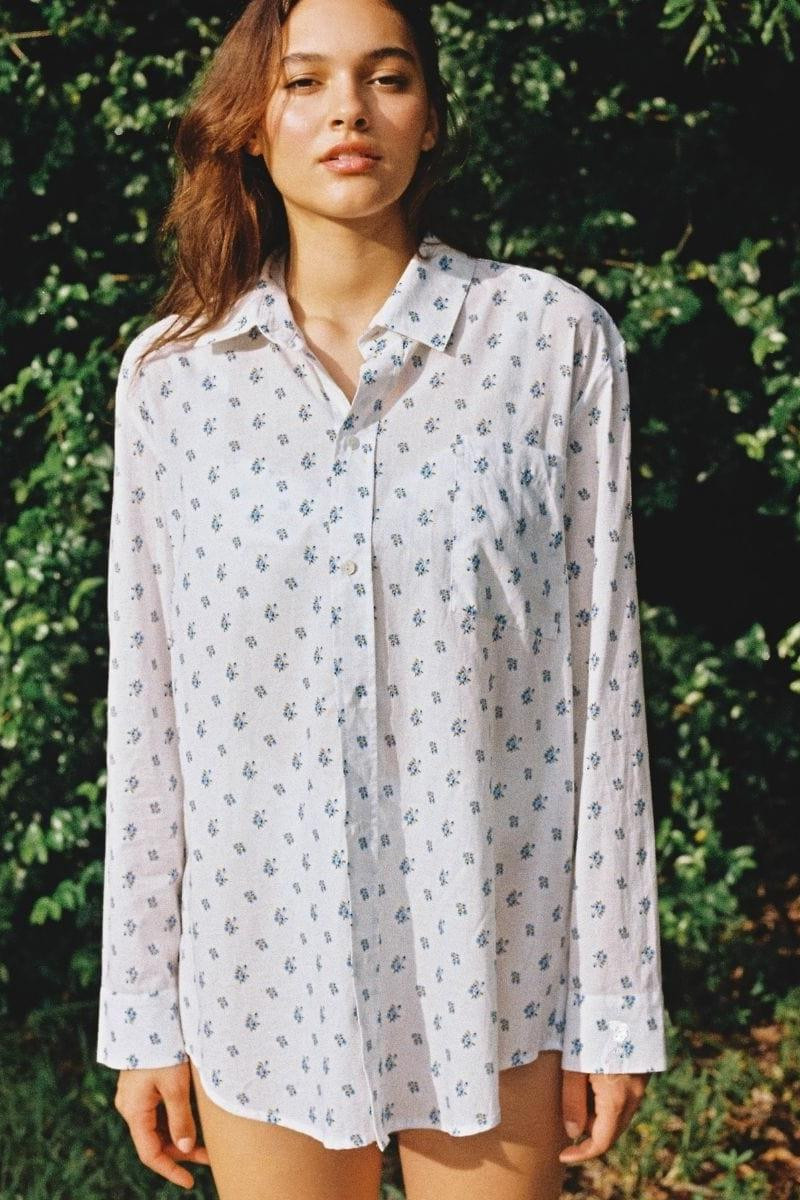 Heidi Floral Boyfriend Button Down Shirt | Montce