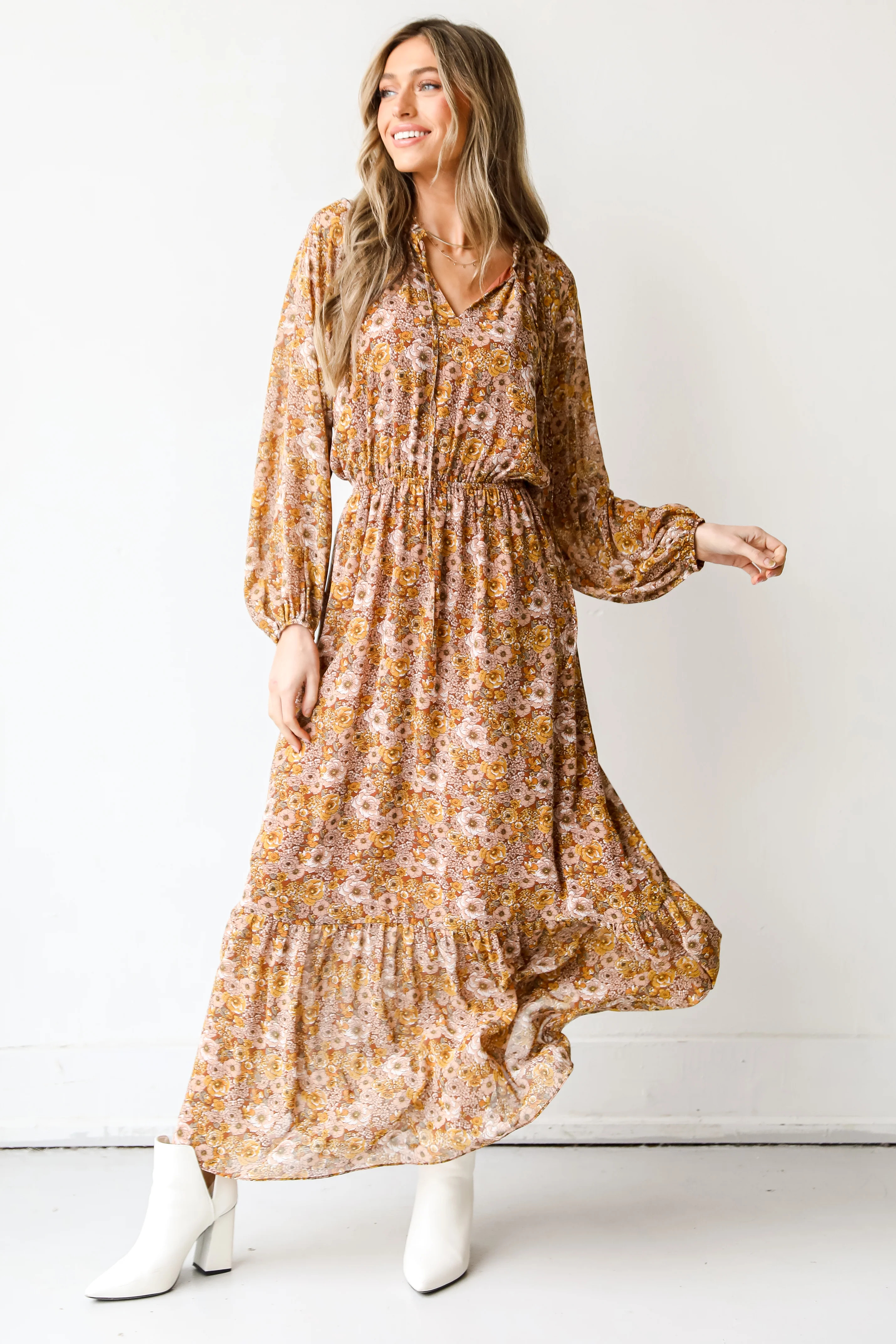 Smitten Over You Floral Maxi Dress | Dress Up