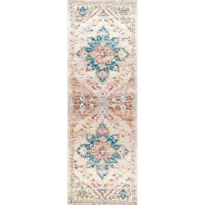 nuLOOM Terrell Floral Medallion Ivory 3 ft. x 8 ft. Runner Rug-YKNV07B-2808 - The Home Depot | The Home Depot