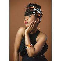 Rudo Orange Head Wrap - African Turban Ankara Wrap With Multicolored Pattern Print Boho Style Headband Handmade Gift For Her | Etsy (US)