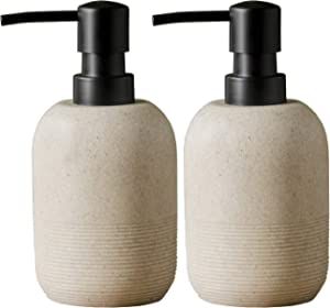 GalDal 2pcs/Set Beige Hand Soap Dispenser Sets,Resin Liquid Soap Dispenser for Bathroom Counterto... | Amazon (US)