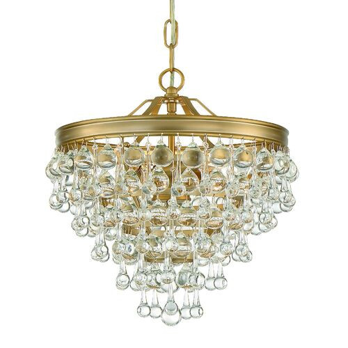 Calypso 3-Light Mini Chandelier - Crystorama - Gold | Ceiling Fixture, Ceiling Light - Statement Piece, Decorative | One Kings Lane