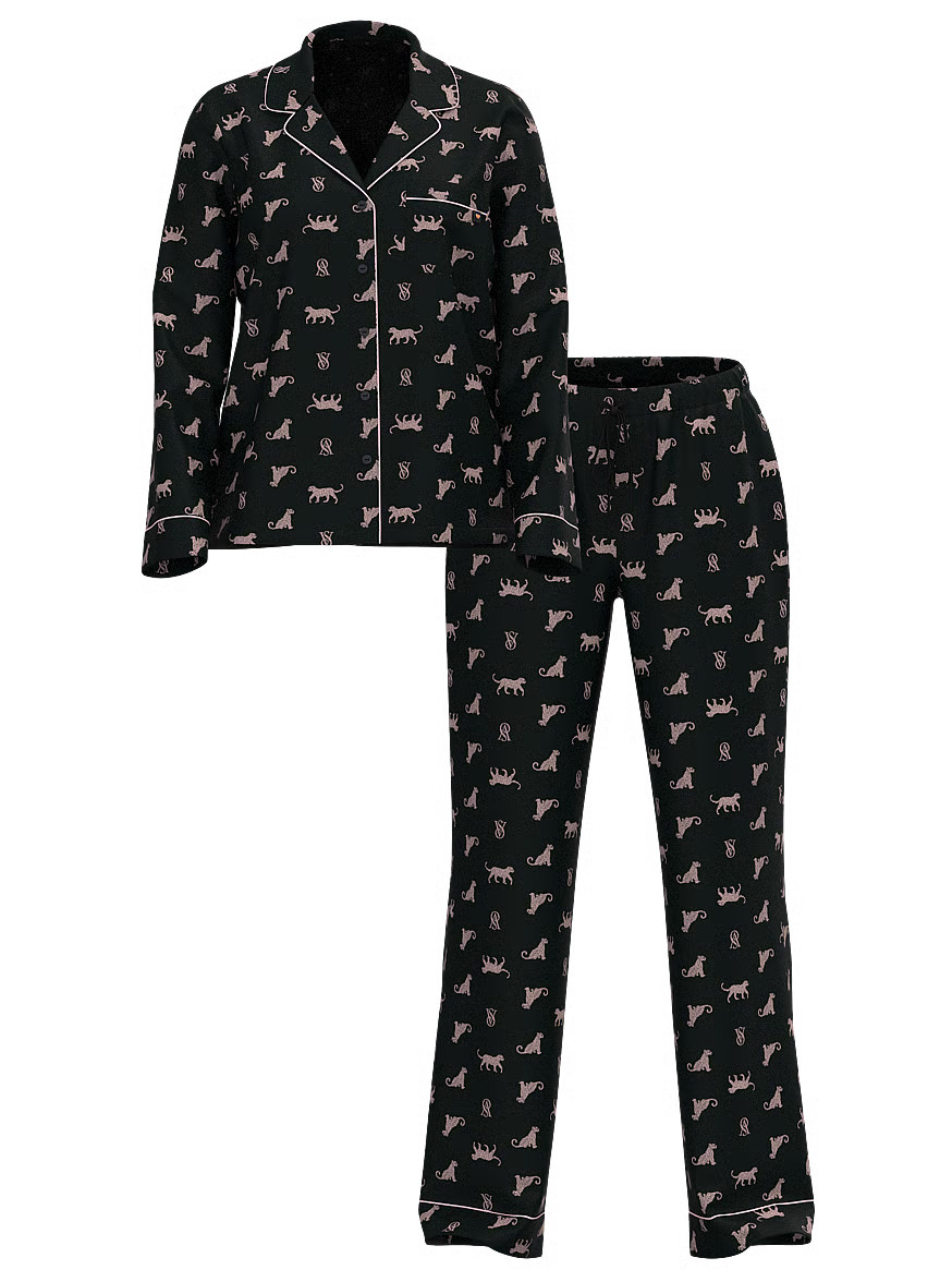 Buy Modal Soft Long Pajama Set, Pretty Blossom Iconic Stripe - Order Pajamas Sets online - Victor... | Victoria's Secret (US / CA )