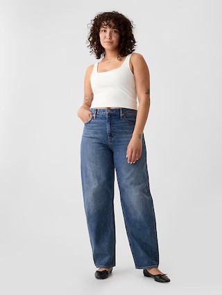 High Rise Barrel Jeans | Gap (US)