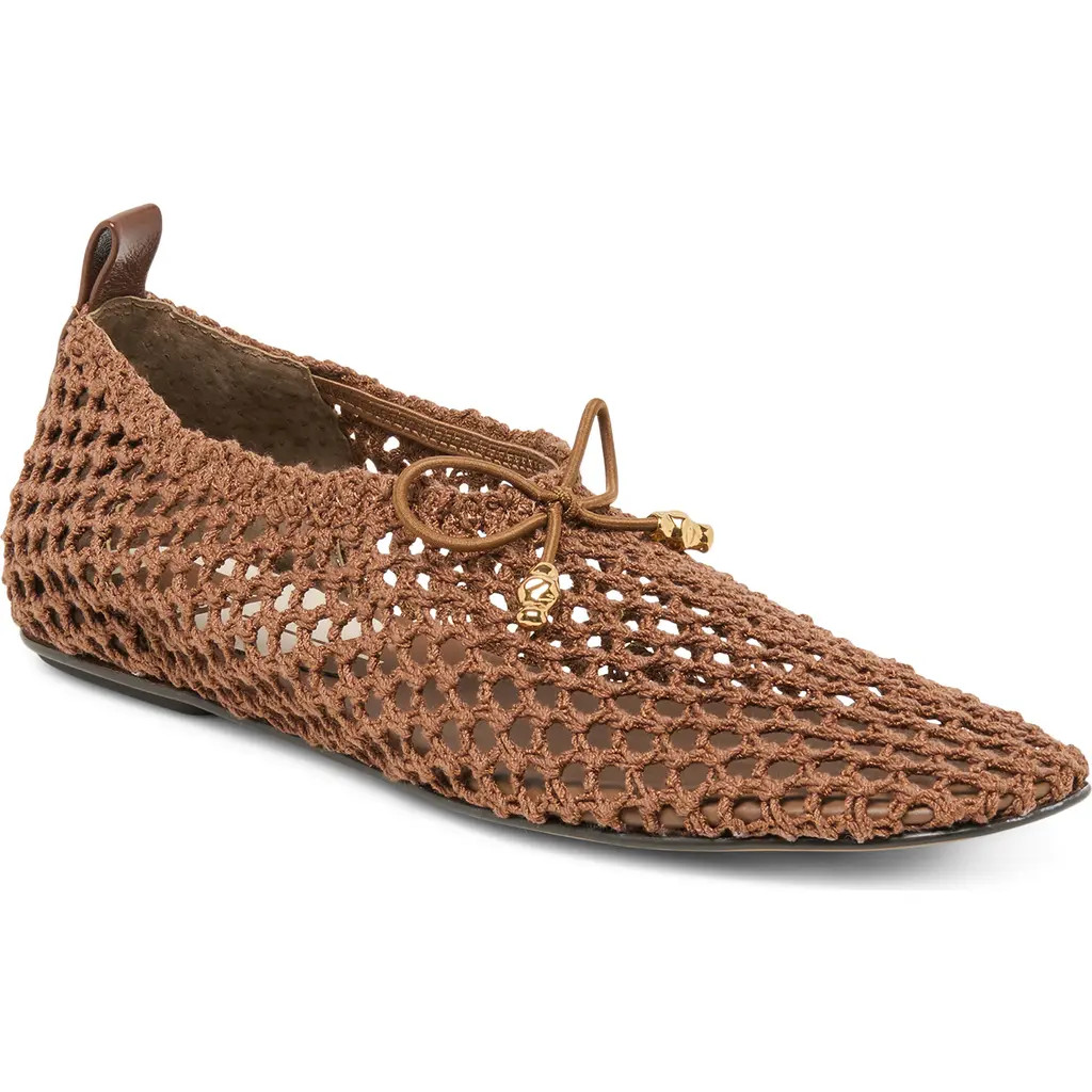 Dolce Vita Kaylyn Mesh Flat in Dark Brown Crochet at Nordstrom, Size 9.5 | Nordstrom