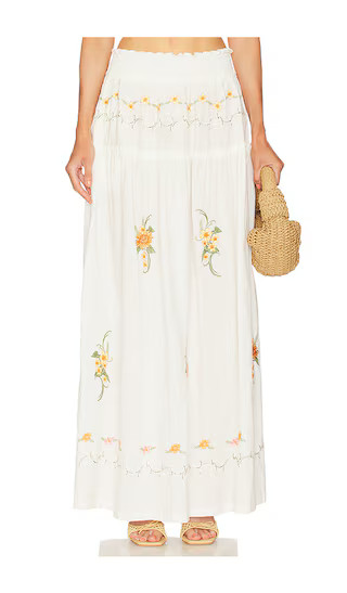 x REVOLVE Jenna Maxi Skirt in Ivory | Revolve Clothing (Global)