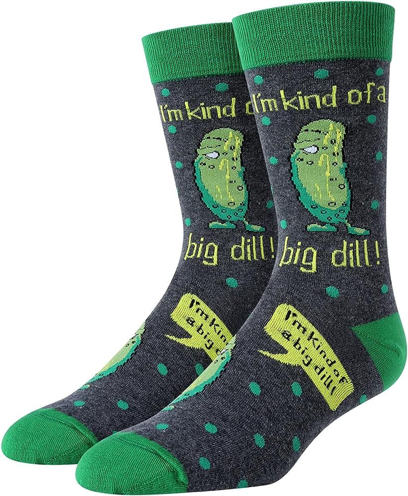SOCKFUN Funny Pickle Pineapple Beer Taco Socks for Men Boys, Novelty Pineapple IVF Pickle Gifts | Amazon (US)
