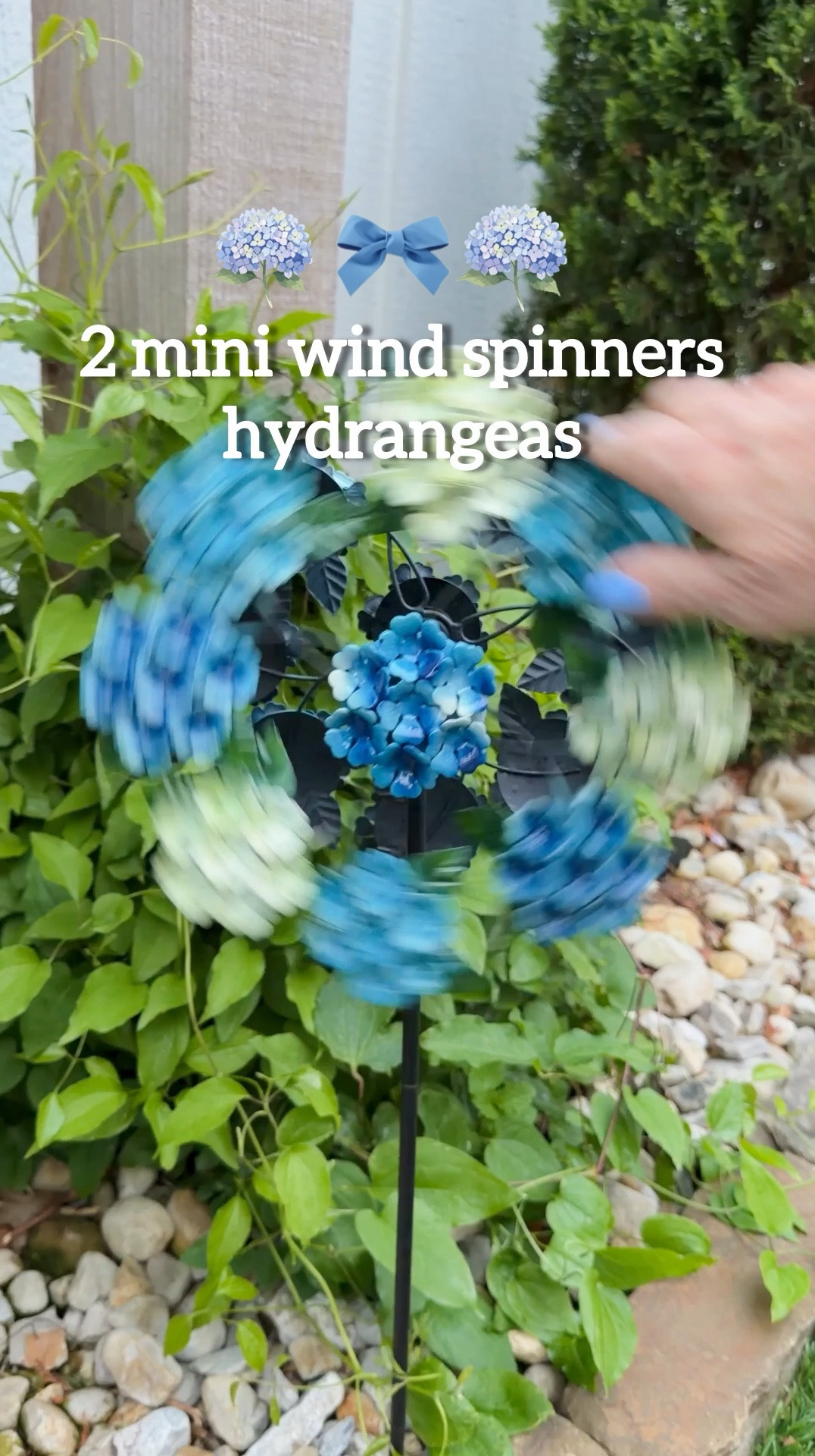set of 3 garden wind spinners in hydrangea #windspinners#gardendecor#gardenn

#LTKMothersDay #LTKSeasonal