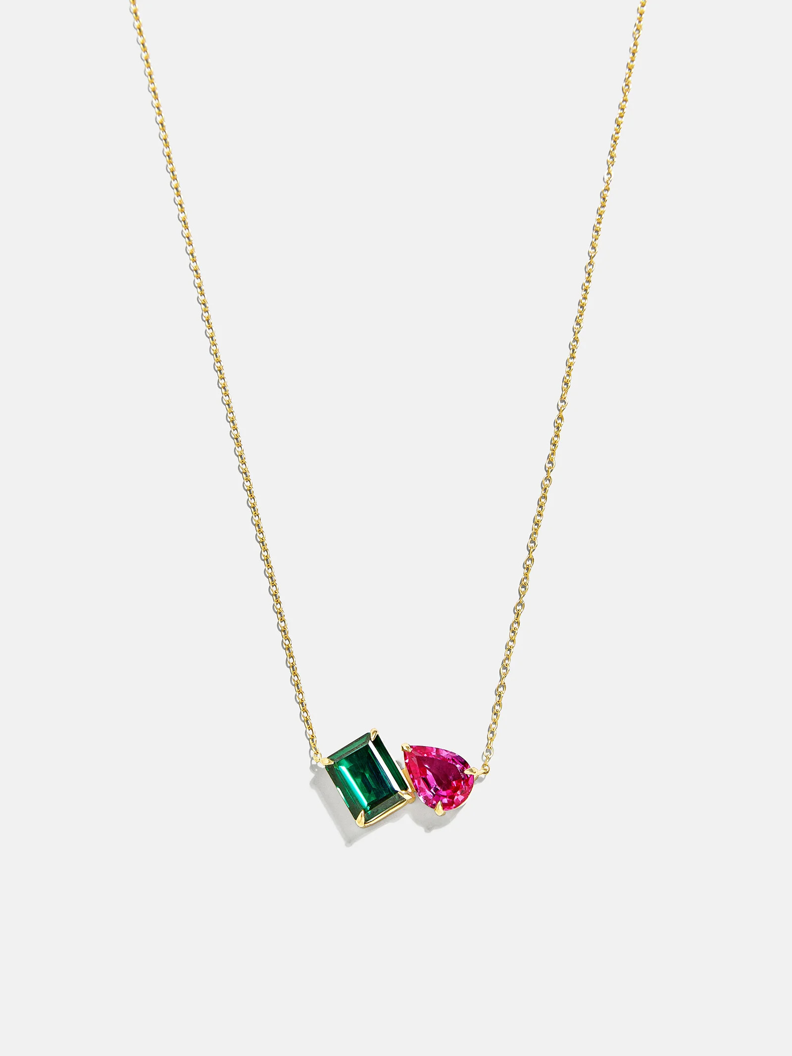 Toi et Moi 18K Gold Custom Birthstone Necklace - Gold | BaubleBar