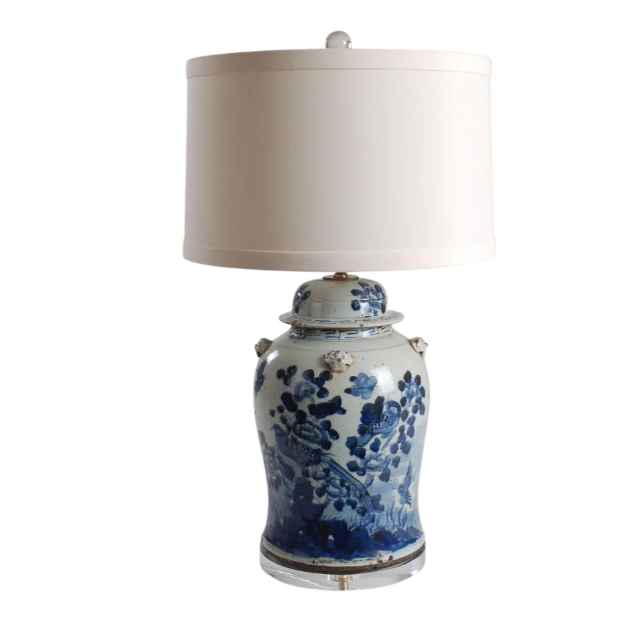 29" Bird and Flower Ginger Jar Lamp | Half Past Seven