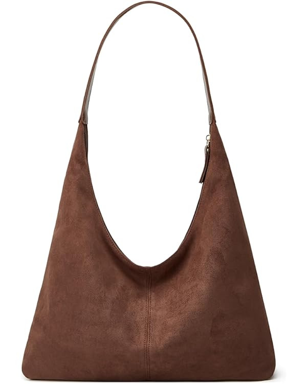 Womens Fashion Suede Shoulder Bags Large Tote Bag Retro Purse Handbag Casual Work Ladies Top Hand... | Amazon (US)