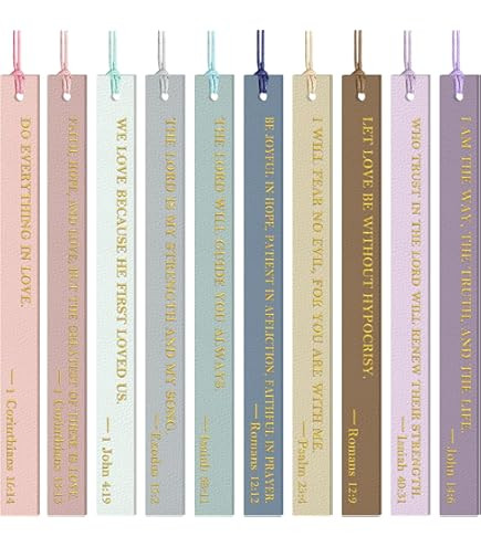 12Pcs Bible Bookmark, Christian Bookmarks for Women Leather Religious Christian Easter Gifts for ... | Amazon (US)