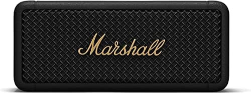 Marshalls Emberton Bluetooth Portable Speaker - Black & Brass | Amazon (US)
