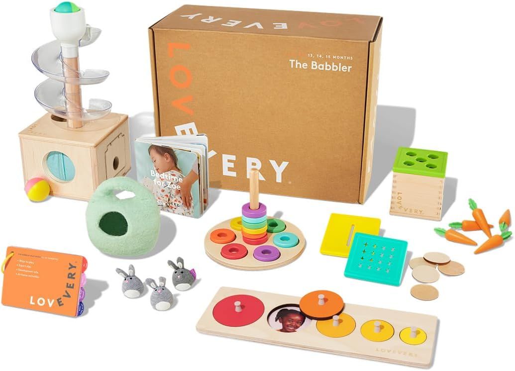 Lovevery | The Babbler Play Kit, Birthday Play Kit, Montessori Toddler Toy, 8 Play Products, 1 Bo... | Amazon (US)
