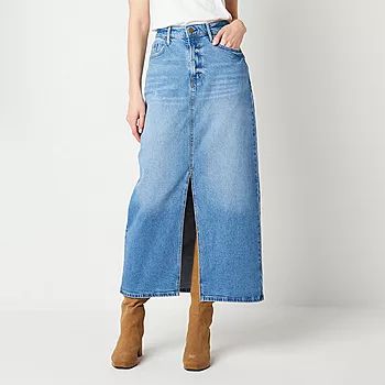 a.n.a Womens High Rise Long Denim Skirt | JCPenney