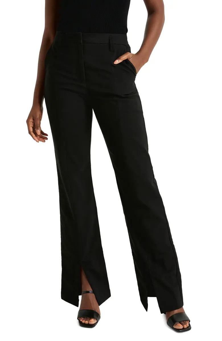 Splendid x Cella Jane Brigitta Flat Front Split Hem Trousers | Nordstrom | Nordstrom